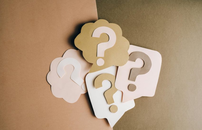 question marks on paper crafts